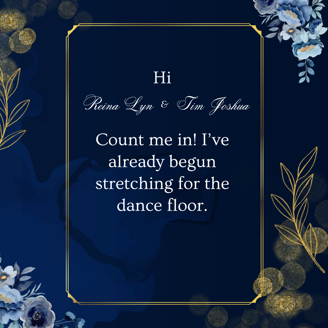 RSVP confirmation card 2 with floral border.